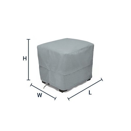 Eevelle MERIDIAN Series, Square Ottoman Cover - Silver, 42L x 42W x 25.5H MDTSQOXXL-SLR